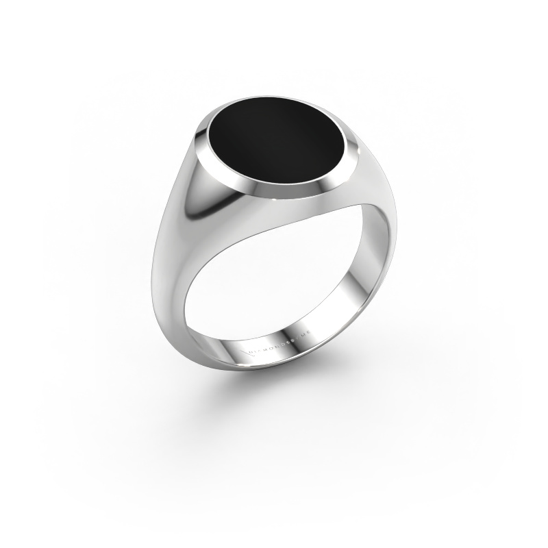 Image of Signet ring Herman 3 950 platinum Onyx 13x11 mm