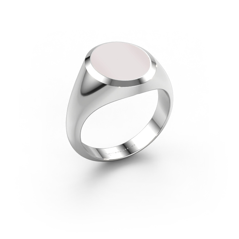 Bild von Siegelring Herman 3 950 Platin Rot Lagenstein 13x11 mm