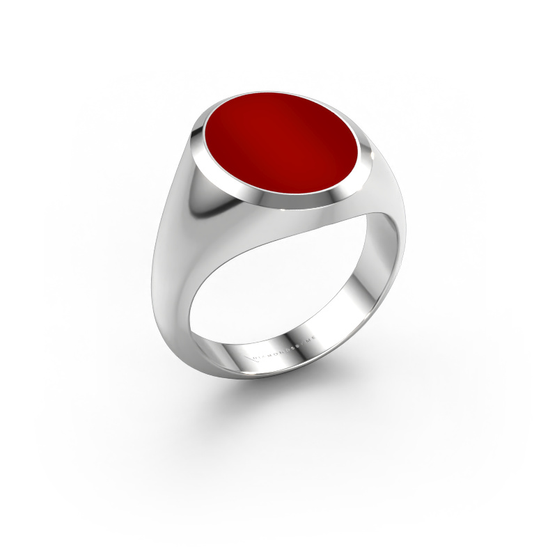 Image of Signet ring Herman 4 950 platinum Carnelian 15x12 mm