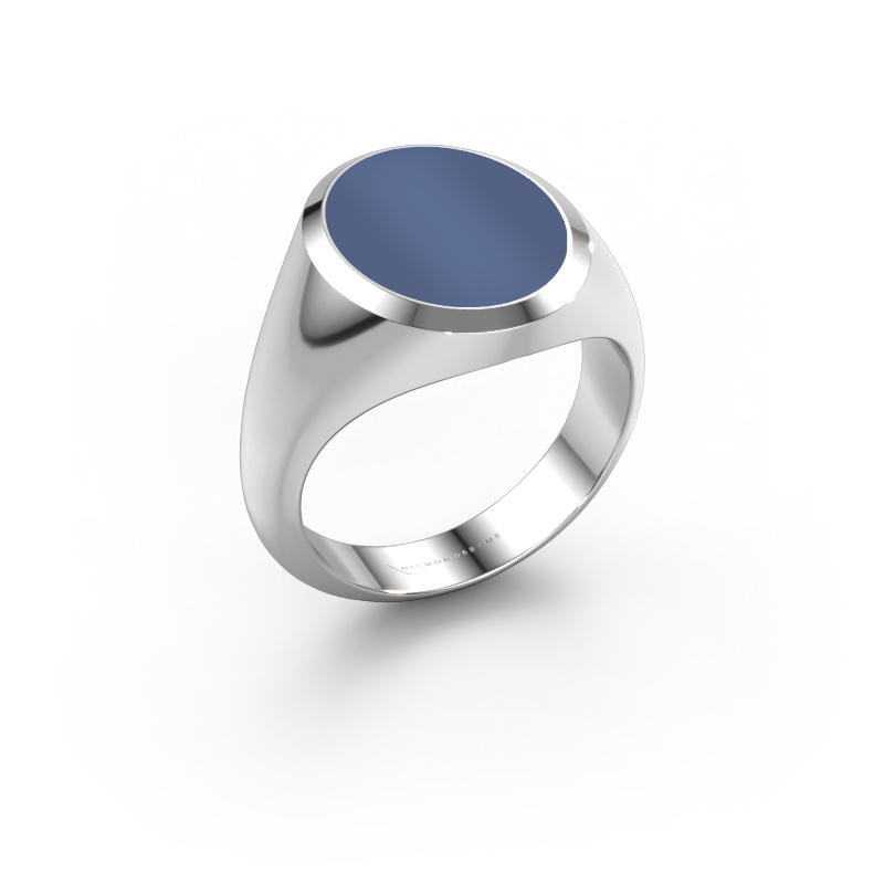 Image of Signet ring Herman 4 950 platinum Blue sardonyx 15x12 mm