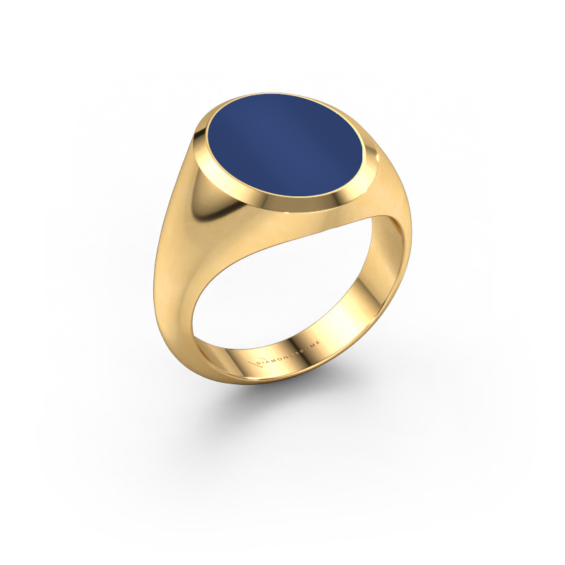 Bild von Siegelring Herman 4 585 Gold Lapislazuli 15x12 mm