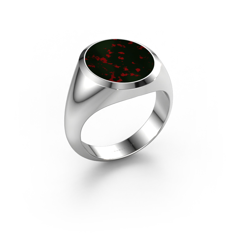 Bild von Siegelring Herman 5 585 Weißgold Heliotrop 15x13 mm