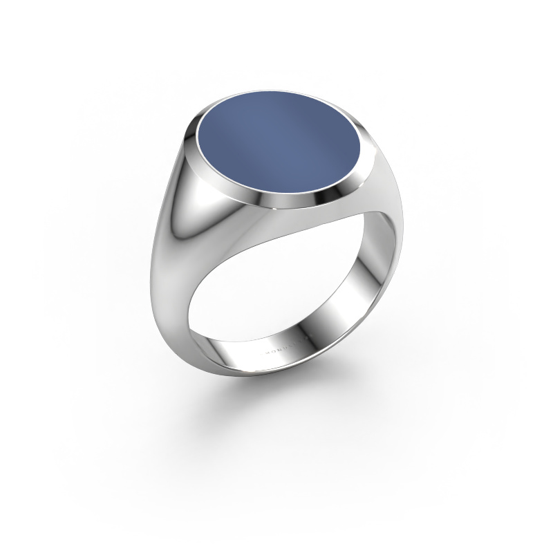 Bild von Siegelring Herman 5 585 Weißgold Blau Lagenstein 15x13 mm