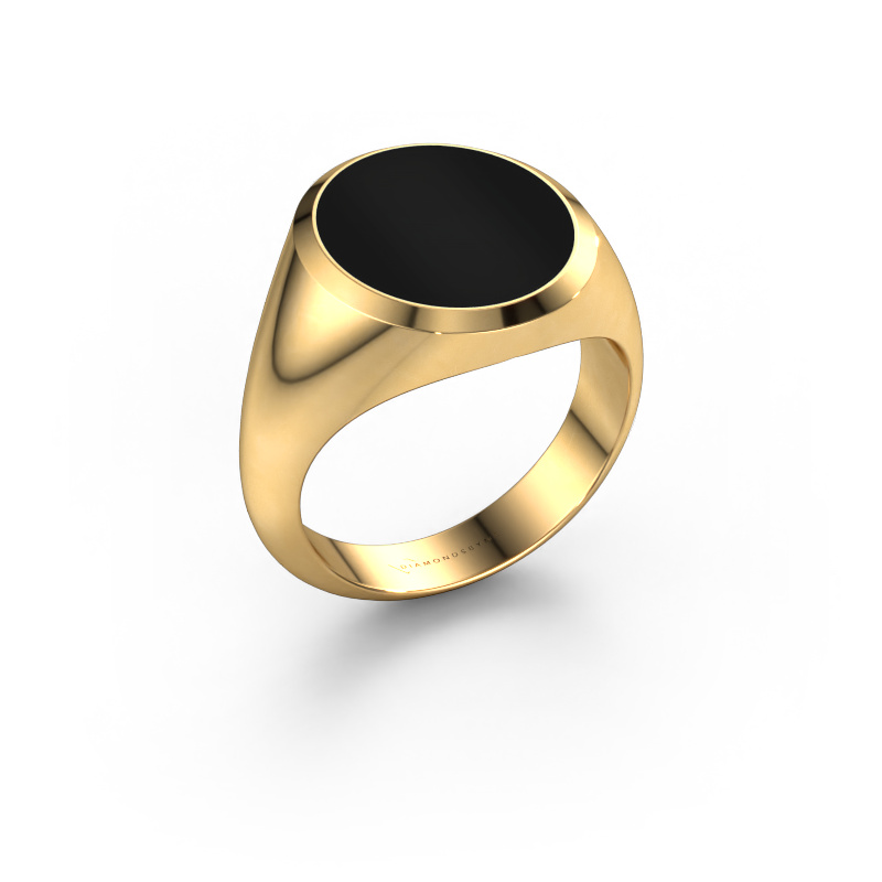 Image de Chevalière Herman 5 585 or jaune Onyx 15x13 mm