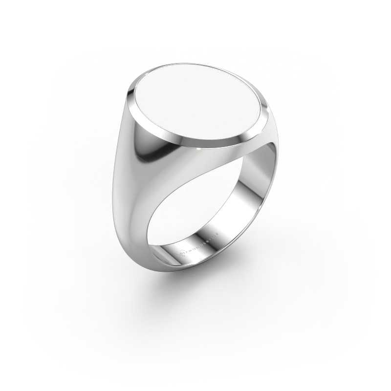 Bild von Siegelring Herman 6 585 Weißgold Weiße Emaille 16x13 mm