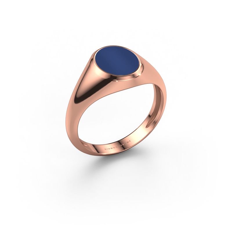 Bild von Pinky Ring Herman 1 light 585 Roségold Lapislazuli 10x8 mm