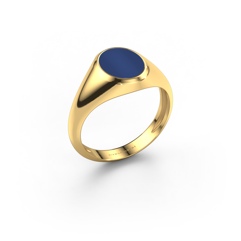 Image de Bague pinky Herman 1 light 585 or jaune Lapis lazuli 10x8 mm