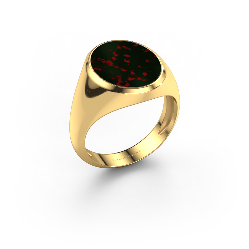 Bild von Siegelring Herman 4 light 585 Gold Heliotrop 15x12 mm