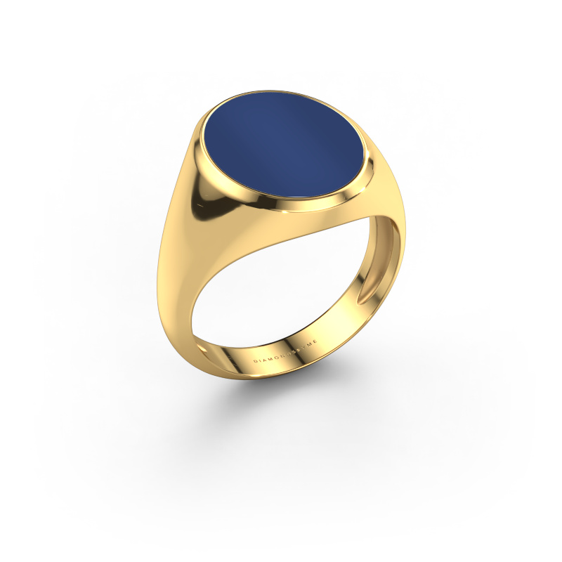 Image de Chevalière Herman 4 light 585 or jaune Lapis lazuli 15x12 mm