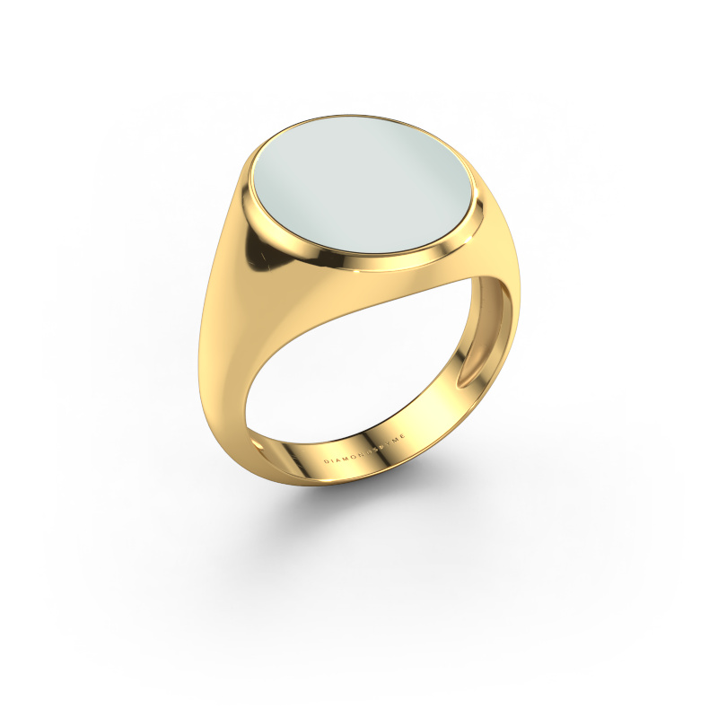 Bild von Siegelring Herman 5 light 585 Gold Grüner Lagenstein 15x13 mm