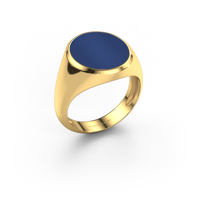 Image de Chevalière Herman 5 light 585 or jaune Lapis lazuli 15x13 mm