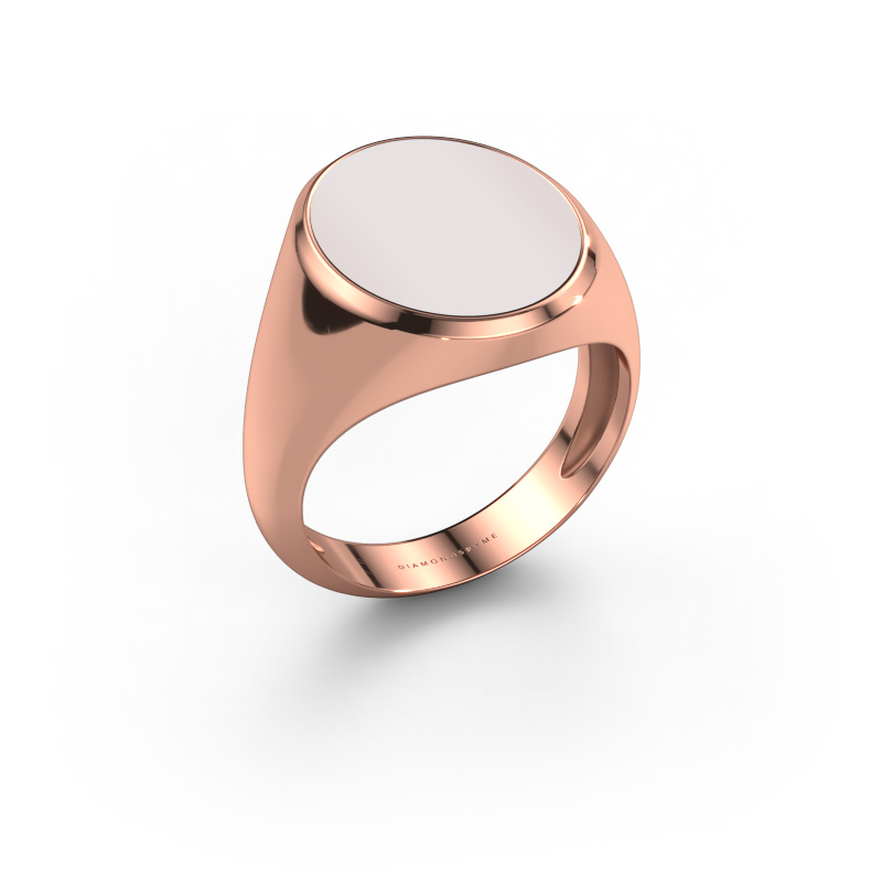 Image de Chevalière Herman 6 light 585 or rose Nicolo rouge 16x13 mm