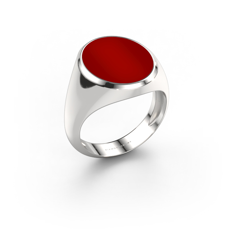 Bild von Siegelring Herman 6 light 585 Weißgold Karneol 16x13 mm