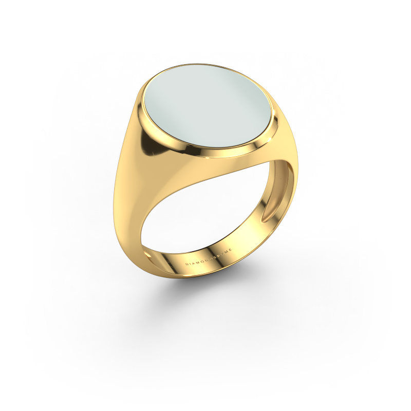 Bild von Siegelring Herman 6 light 585 Gold Grüner Lagenstein 16x13 mm