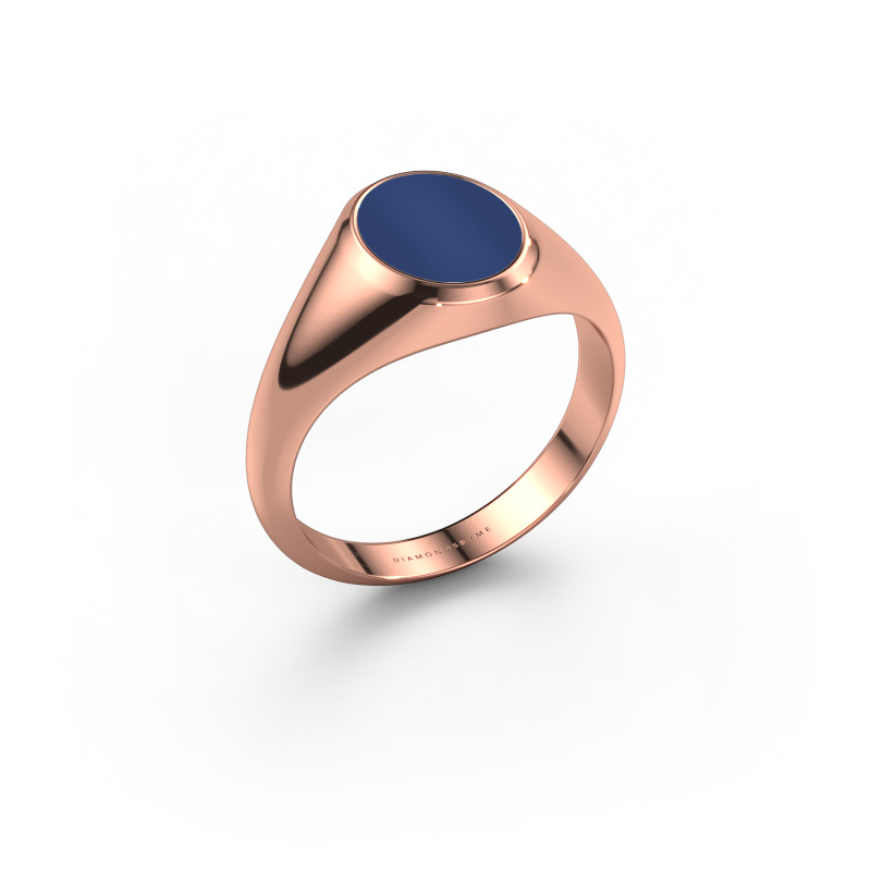 Bild von Pinky Ring Herman 1 585 Roségold Lapislazuli 10x8 mm