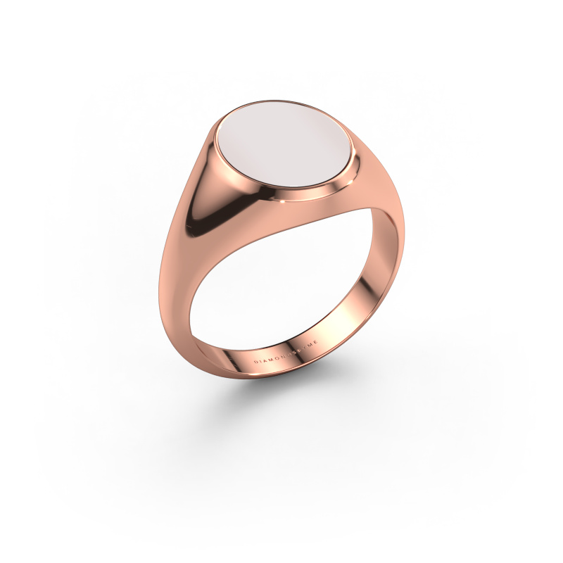 Image of Signet ring Herman 2 585 rose gold Red sardonyx 12x10 mm