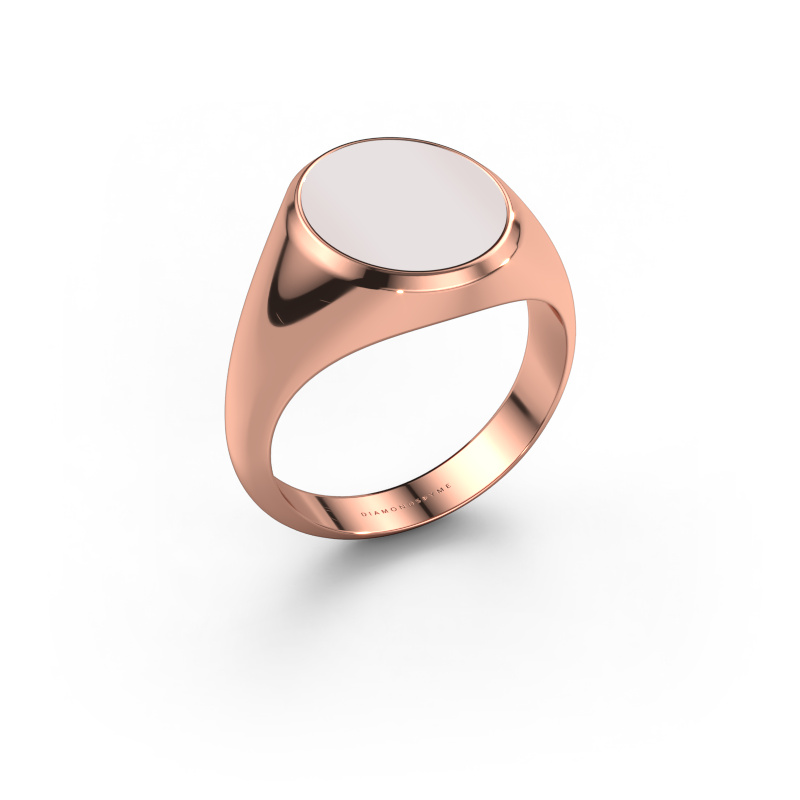 Image de Chevalière Herman 3 585 or rose Nicolo rouge 13x11 mm