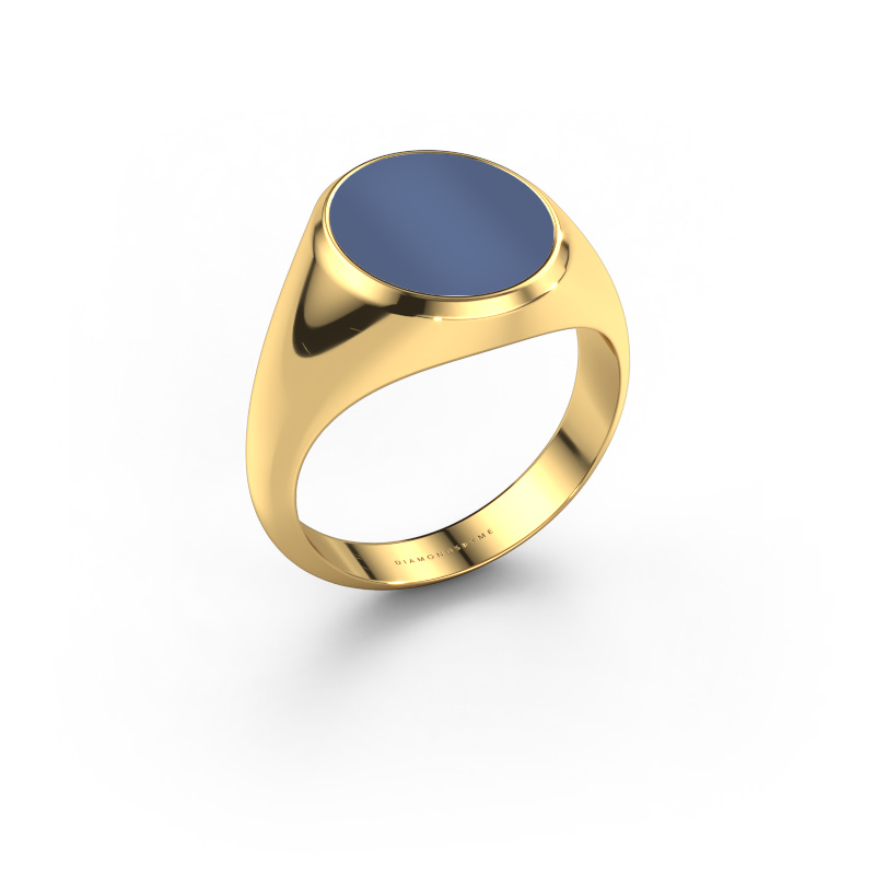 Image of Signet ring Herman 3 585 gold Blue sardonyx 13x11 mm