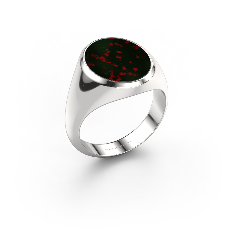 Image de Chevalière Herman 4 950 platine Héliotrope 15x12 mm