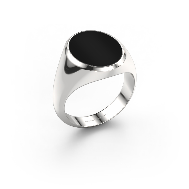 Image of Signet ring Herman 4 950 platinum Onyx 15x12 mm