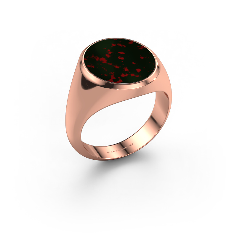 Image de Chevalière Herman 5 585 or rose Héliotrope 15x13 mm