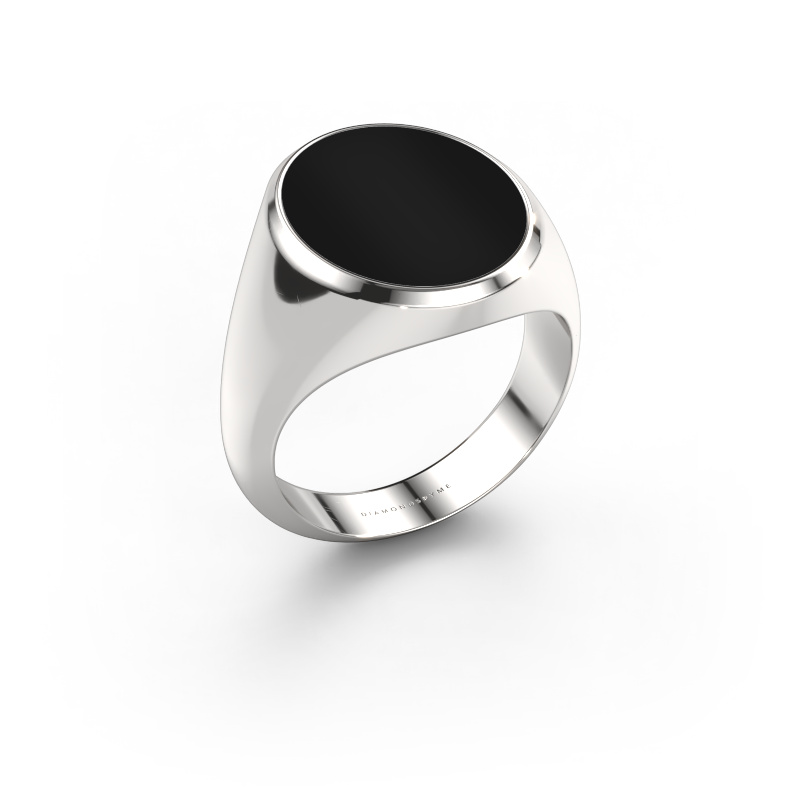 Image of Signet ring Herman 6 950 platinum Onyx 16x13 mm