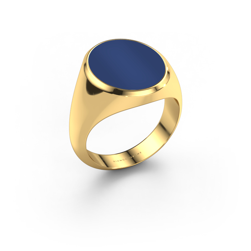 Image of Signet ring Herman 6 585 gold Lapis 16x13 mm