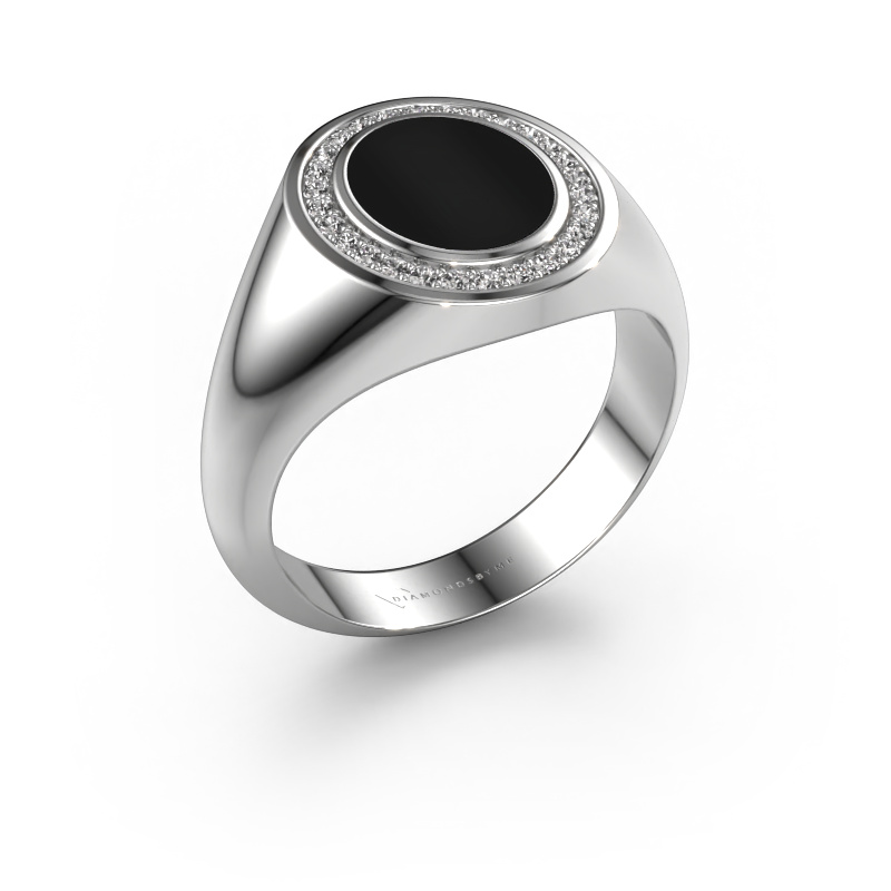 Bild von Siegelring Hilda 1 950 Platin Onyx 10x8 mm