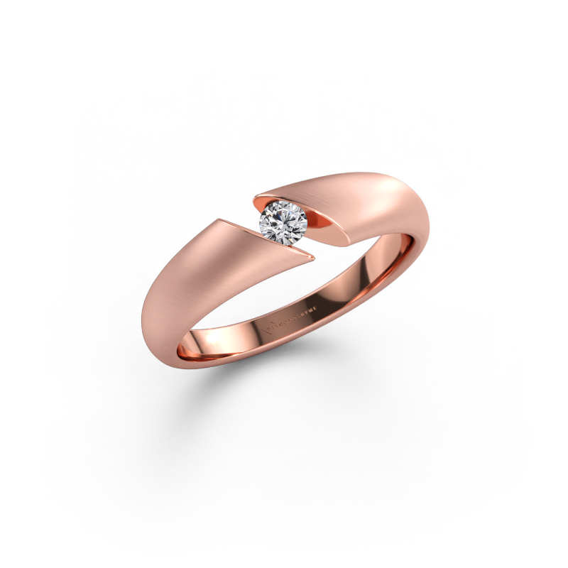 Bild av Ring Hojalien 1 585 roséguld Labbodlad diamant 0.10 crt