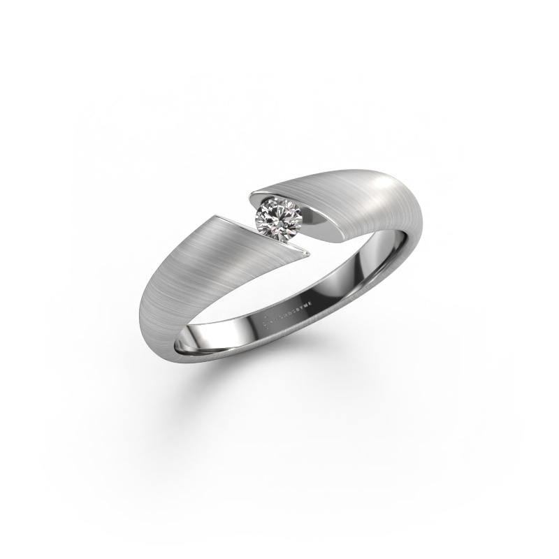 Image of Engagement ring Hojalien 1 585 white gold Diamond 0.10 crt