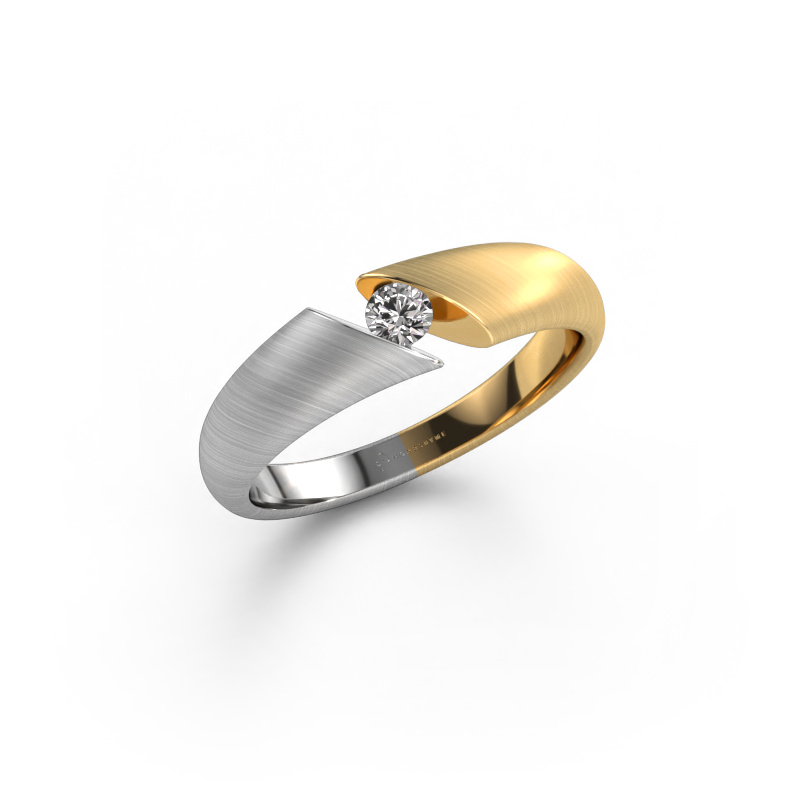 Bild von Ring Hojalien 1 585 Weißgold Diamant 0.10 crt