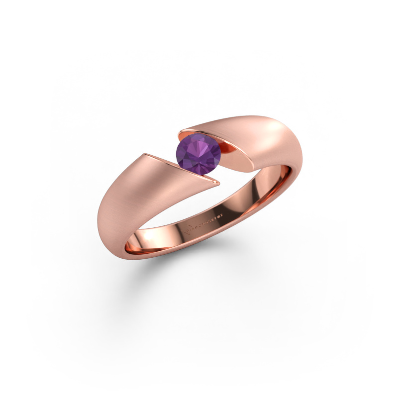 Bild av Förlovningsring Hojalien 1 585 roséguld Ametist 4 mm