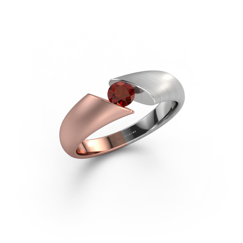 Image of Engagement ring Hojalien 1 585 rose gold Garnet 4 mm