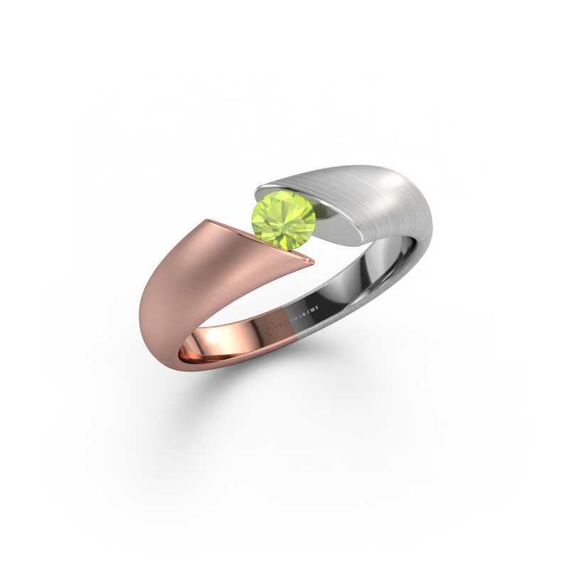 Image of Engagement ring Hojalien 1 585 rose gold Peridot 4 mm