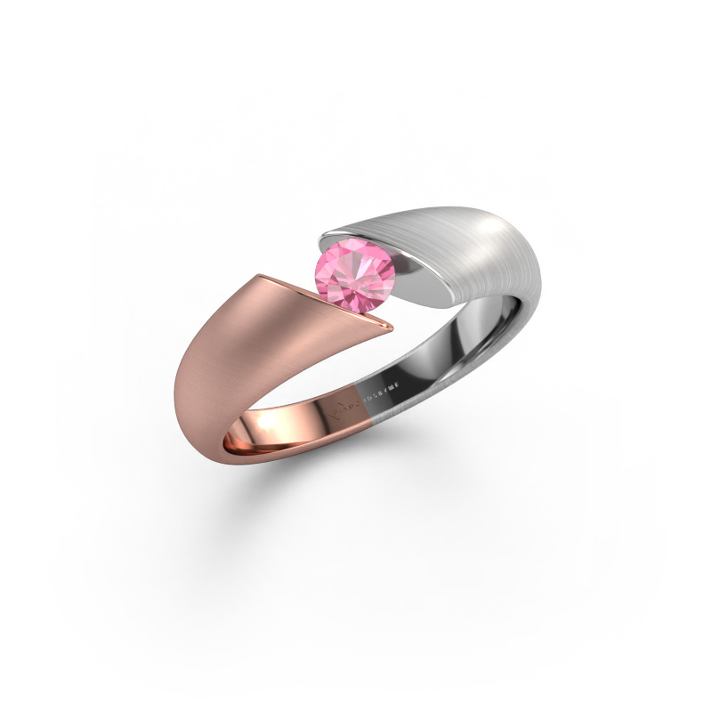 Image of Engagement ring Hojalien 1 585 rose gold Pink sapphire 4 mm