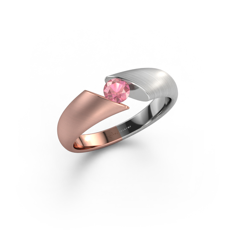 Image of Engagement ring Hojalien 1 585 rose gold Tourmaline pink 4 mm