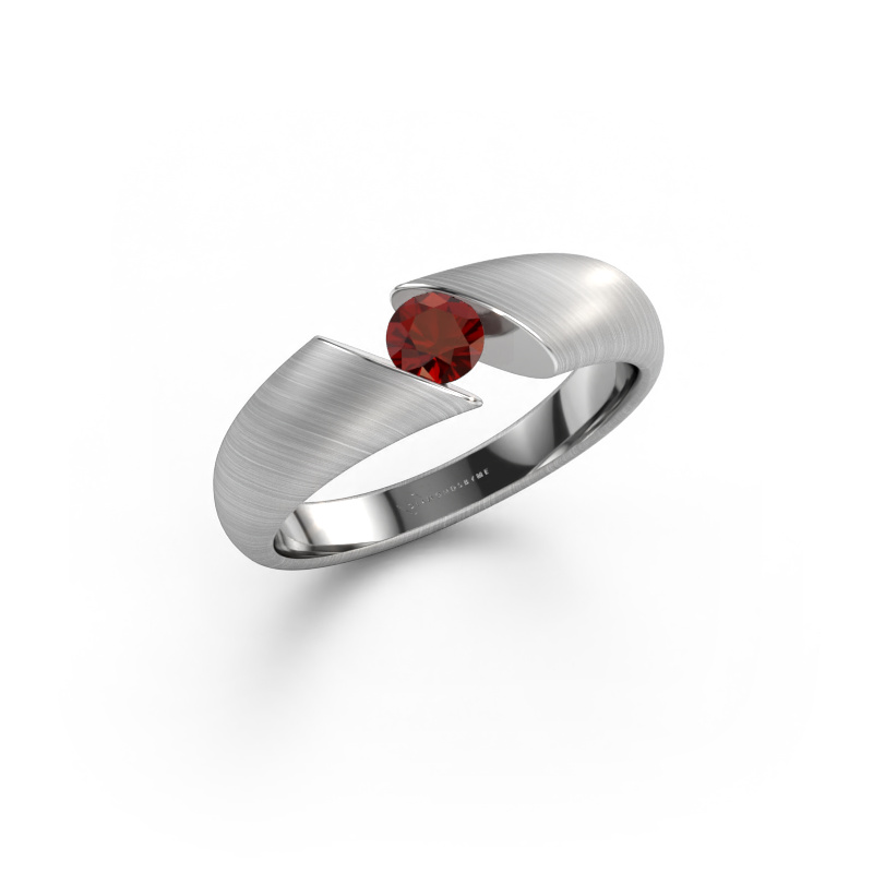 Image of Engagement ring Hojalien 1 585 white gold Garnet 4 mm