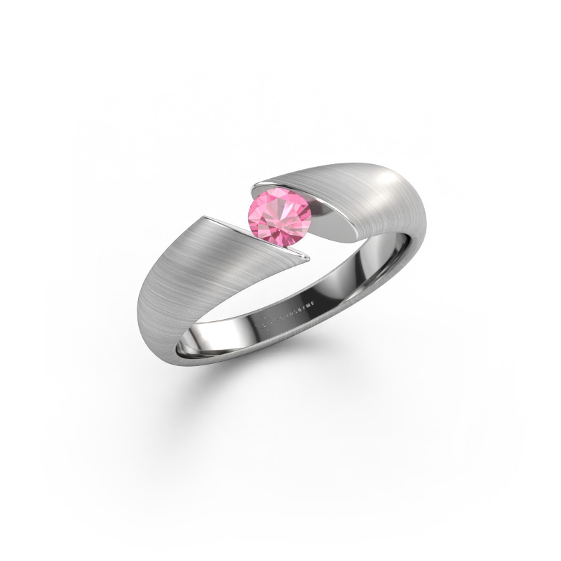 Bild von Verlobungsring Hojalien 1 585 Weißgold Pink Saphir 4 mm