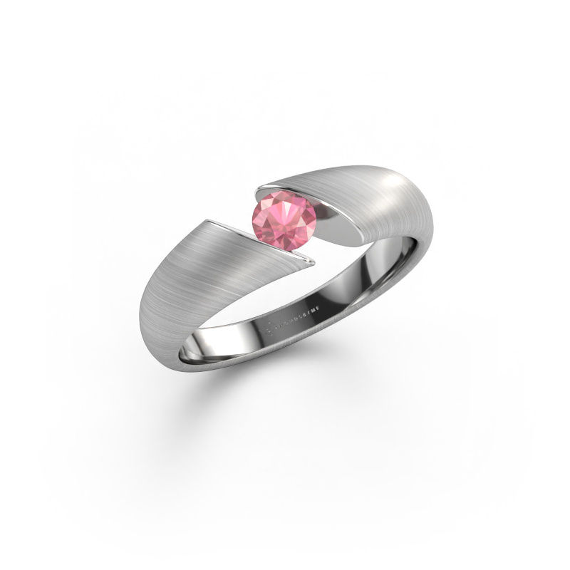 Image of Engagement ring Hojalien 1 585 white gold Tourmaline pink 4 mm
