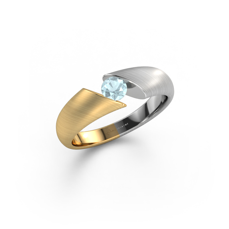 Bild von Verlobungsring Hojalien 1 585 Gold Aquamarin 4 mm