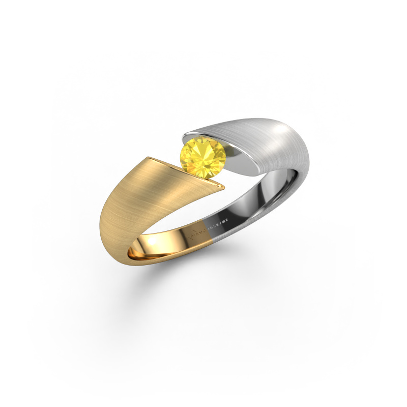 Image of Engagement ring Hojalien 1 585 gold Yellow sapphire 4 mm