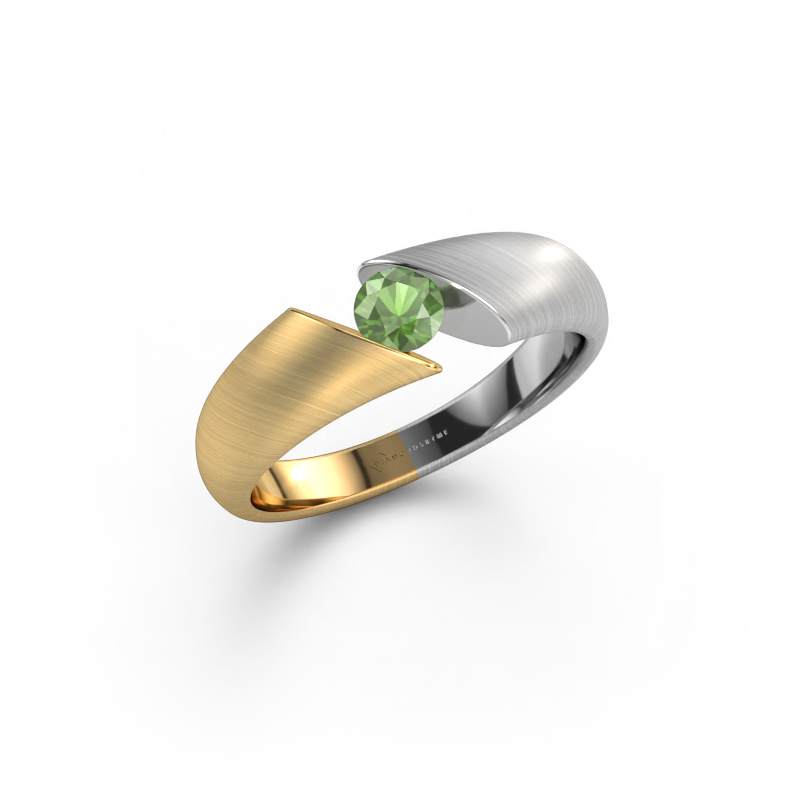 Bild von Verlobungsring Hojalien 1 585 Gold Turmalin grün 4 mm
