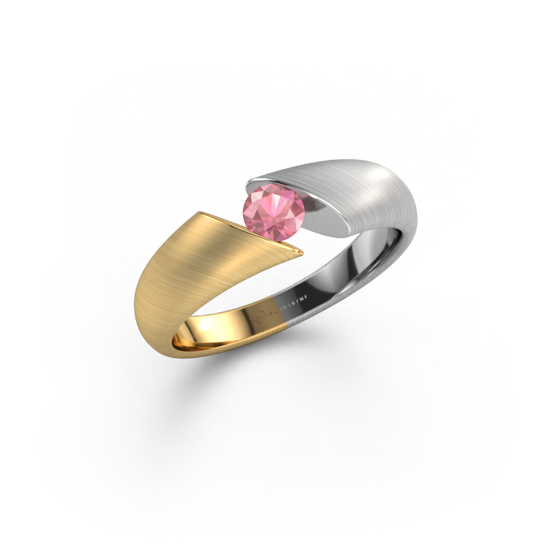 Image of Engagement ring Hojalien 1 585 gold Tourmaline pink 4 mm