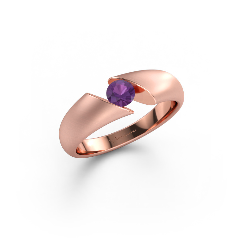 Immagine di Anello Hojalien 1 585 oro rosa Ametista 4.2 mm
