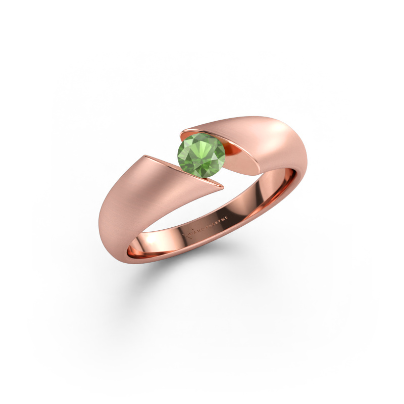 Bild av Ring Hojalien 1 585 roséguld Grön turmalin 4.2 mm