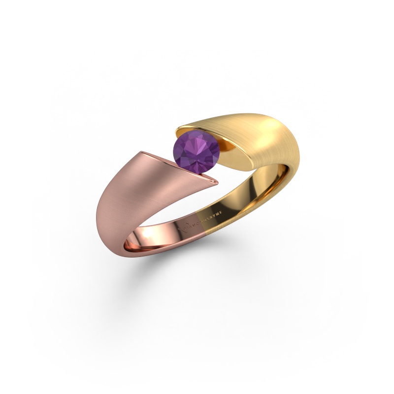 Image of Ring Hojalien 1 585 rose gold Amethyst 4.2 mm
