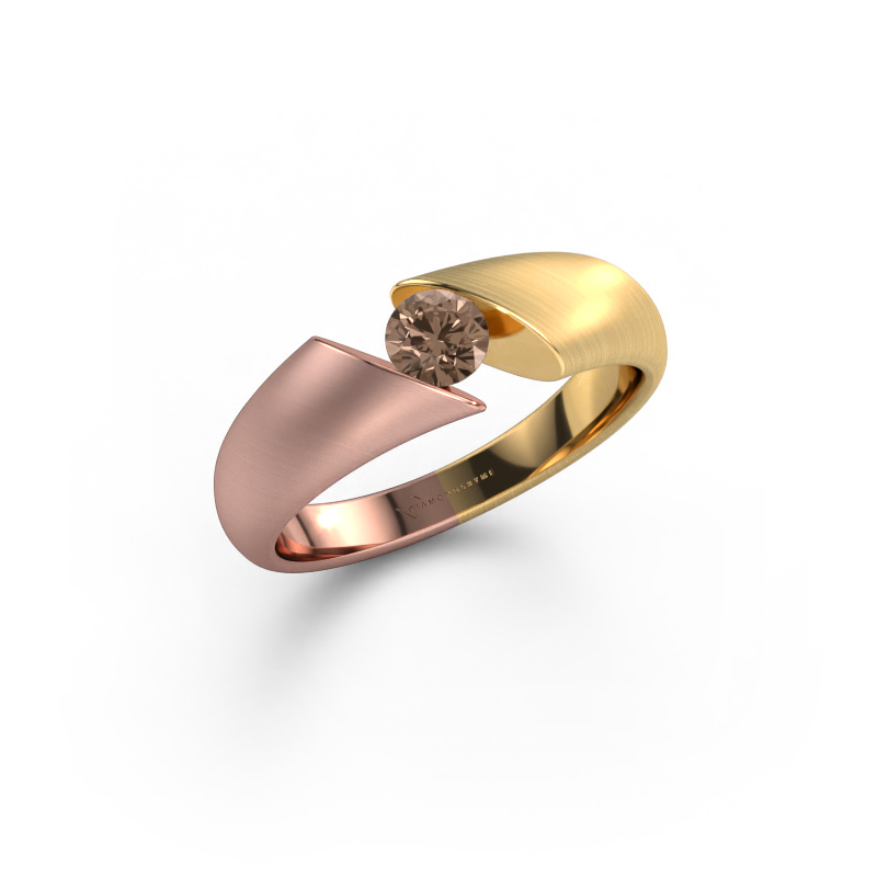 Image de Bague Hojalien 1 585 or rose Diamant brun 0.30 crt