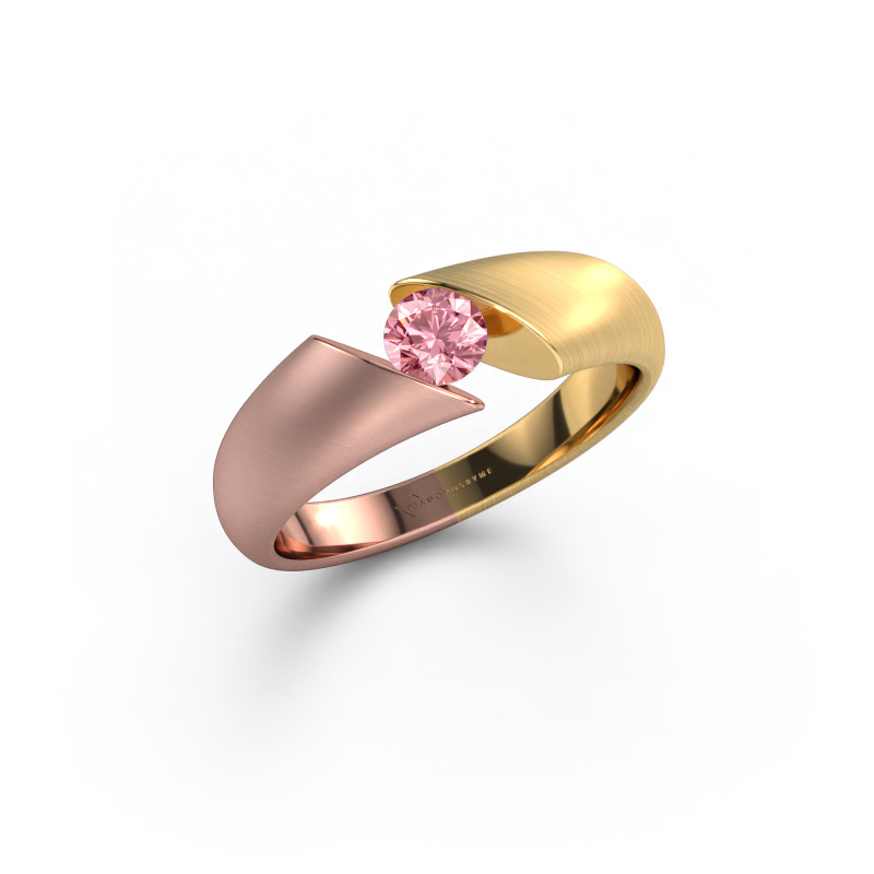 Bild von Ring Hojalien 1 585 Roségold Rosa Labordiamant 4.2 mm
