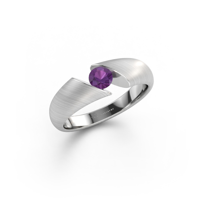 Bild av Ring Hojalien 1 585 vitt guld Ametist 4.2 mm