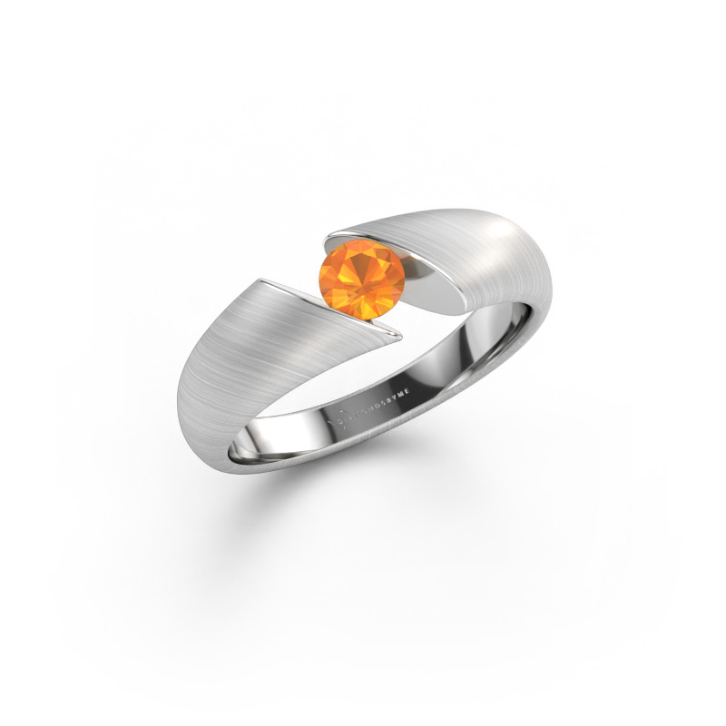 Immagine di Anello Hojalien 1 585 oro bianco Citrino 4.2 mm